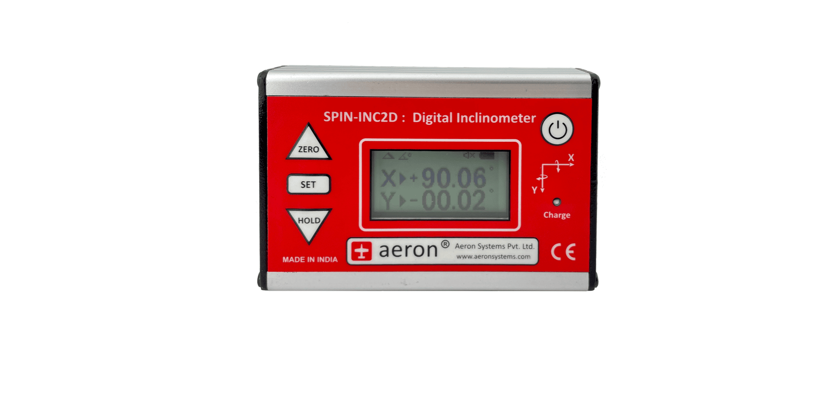 Inclinomètre SPIN INC2D, Digital, Écran LCD, Alarme